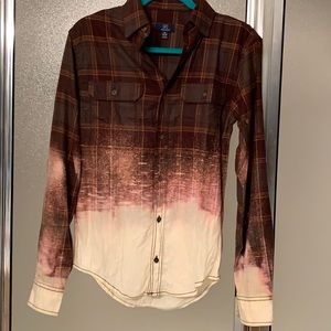 Button up bleached flannel